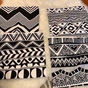 Four piece tribal pillow covers. New and never used. Zipper closure